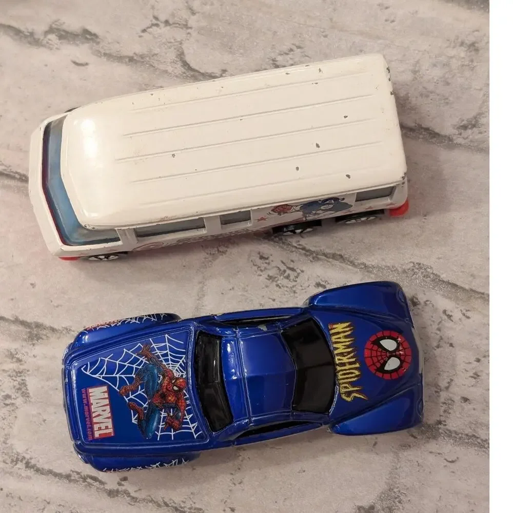 Marvel Toy Vehicles Captain America Scene Machine and Spiderman